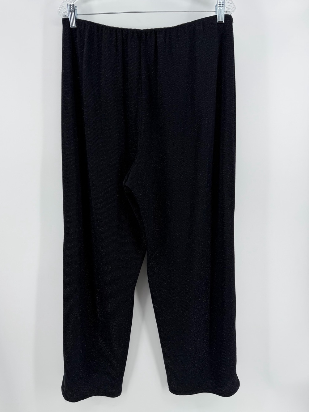 Alex Evenings Black Metallic Knit Straight Leg Pull-On Pants, Women's 1X - Picture 6 of 8